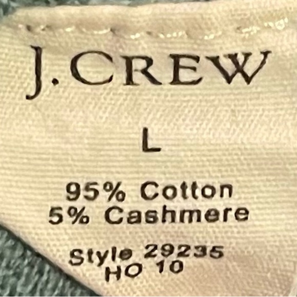 J. Crew cashmere & cotton sea foam v-neck large - Picture 8 of 8